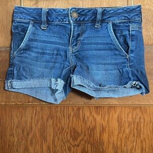 American Eagle Outfitters Blue Jean Shorts Classic Casual Style